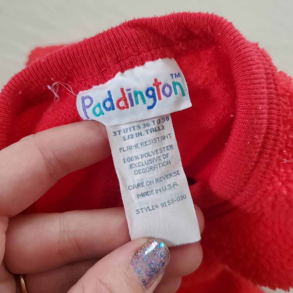 Vintage Paddington Bear Footed Pjs 3t - Picture 7 of 7